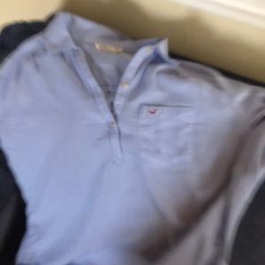 Hollister blue cotton blouse